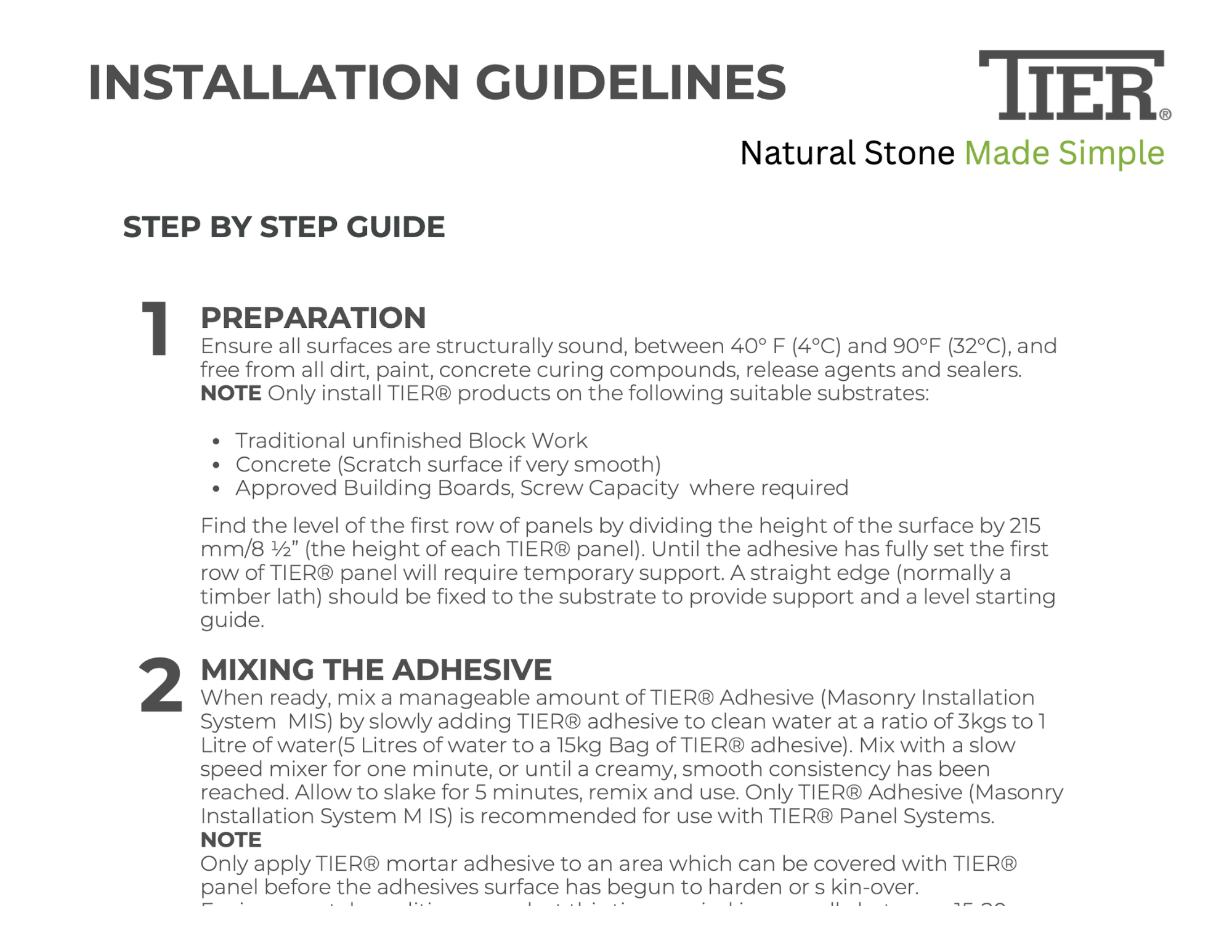 Installation Guidelines