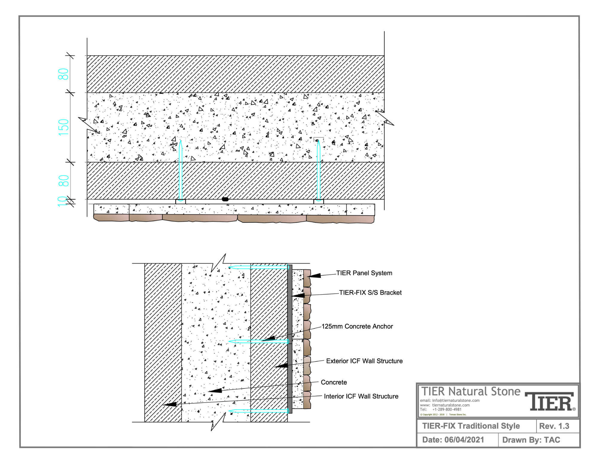 TIER®-FIX Traditional Style ICF Wall Structure